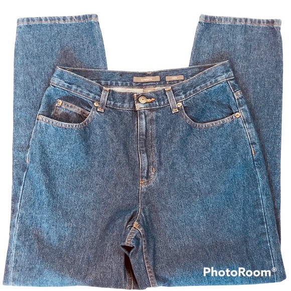 Liz Claiborne vintage med blue wash jeans classic high rise straight leg Sz 10S - Picture 3 of 14